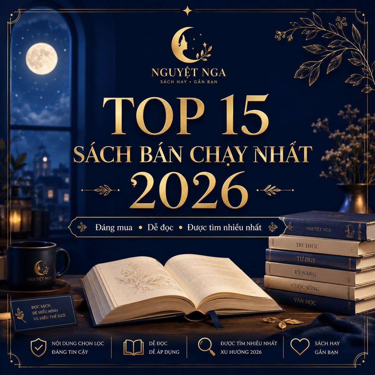 Gợi ý 15 cuốn sách được nhiều người tìm đọc năm 2026: nên chọn cuốn nào cho đúng nhu cầu?